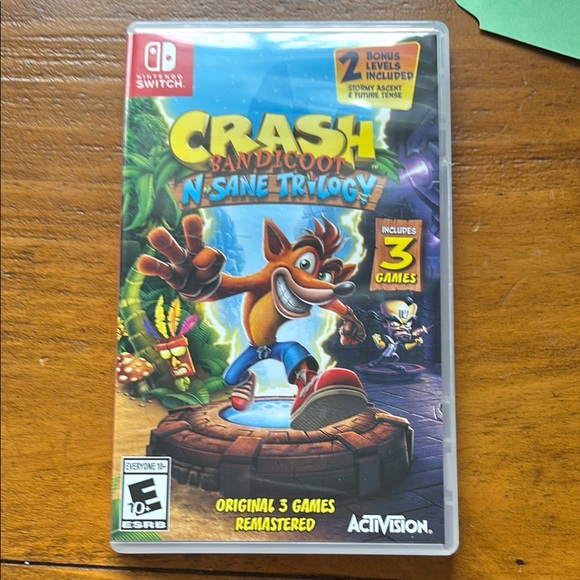 Nintendo Red and Blue Switch Game Crash Bandicoot Trilogy - Picture 1 of 5
